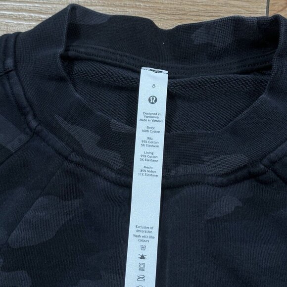 Lululemon‎ Scuba Crew Sweatshirt Womenэs Size 6 Gray Incognito Camo Pullover - Picture 8 of 9